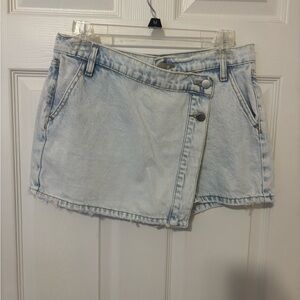 Altar'd State Light Blue Denim Skort
